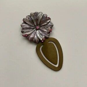 Vintage Metal Flower Page Marker for Books